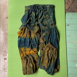 baggy tie dye harem yoga pants